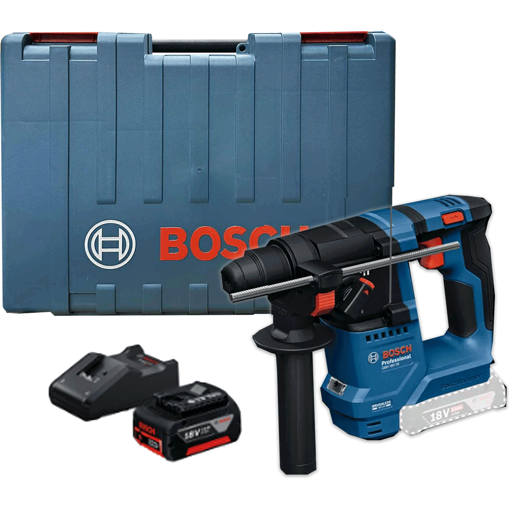 Bosch GBH 18V-18 Professional Cordless Brushless Rotary Hammer Kit Set Bosch GBH 18V-18 Professional Cordless Brushless Rotary Hammer Kit Set